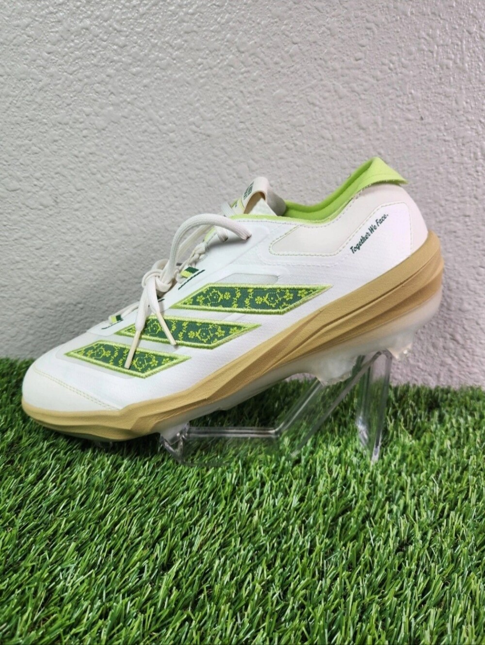 Adidas Adizero Impact TPU Baseball Cleats White Green JQ8232